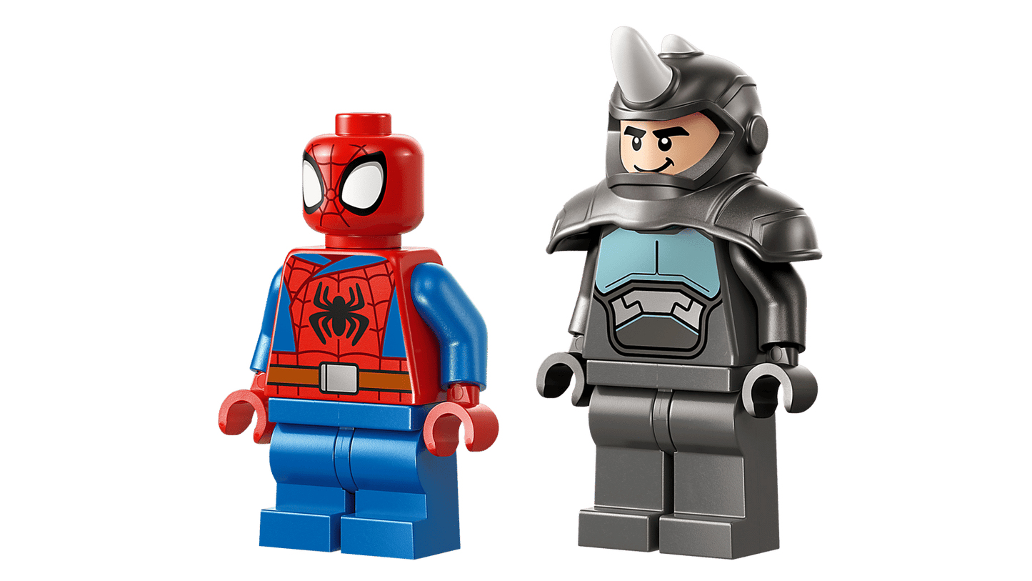 Spidey on his Motorcycle vs. Rhino
